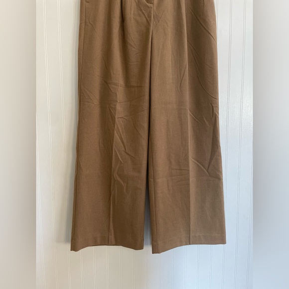 LOFT Peyton Wide Leg Trouser Pants in Heathered Brushed Flannel Size 8 NWT - Picture 7 of 13